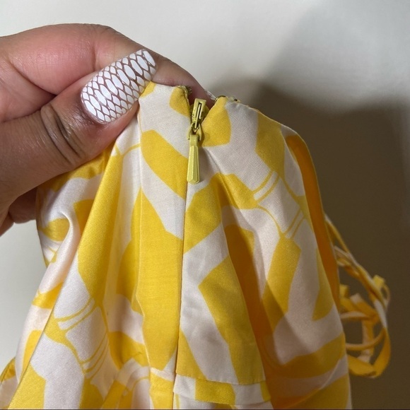 Lilly Pulitzer Silk Blend Sleeveless Jacqueline Dress with Bamboo Print Size 4 - Picture 4 of 5